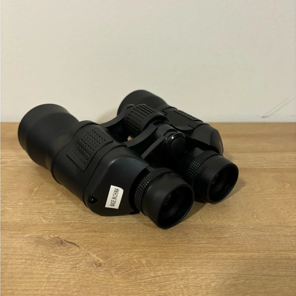 Children's Black Binoculars with Carrying Case & Lens Covers